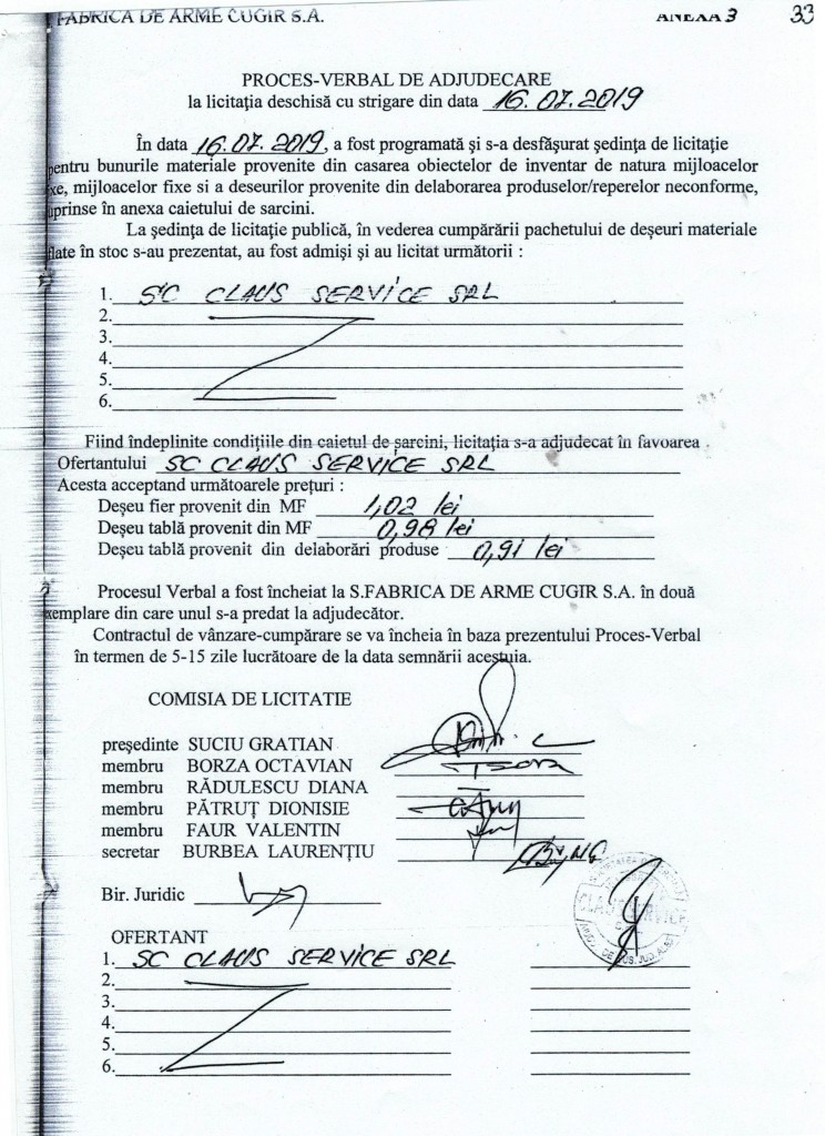pv de adjudecare